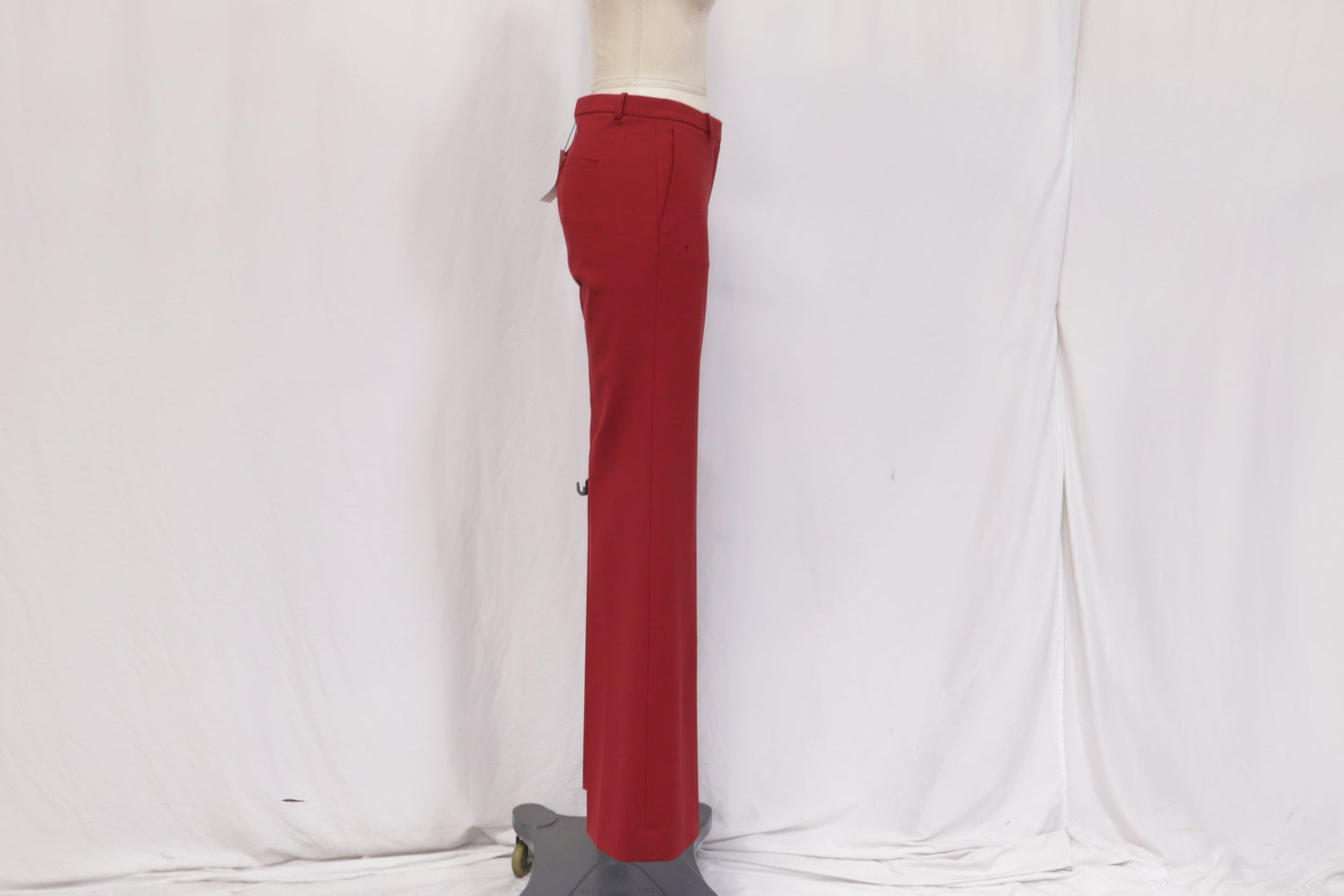 Women's Thoery Straight Leg Pants in Red Virgin Wool