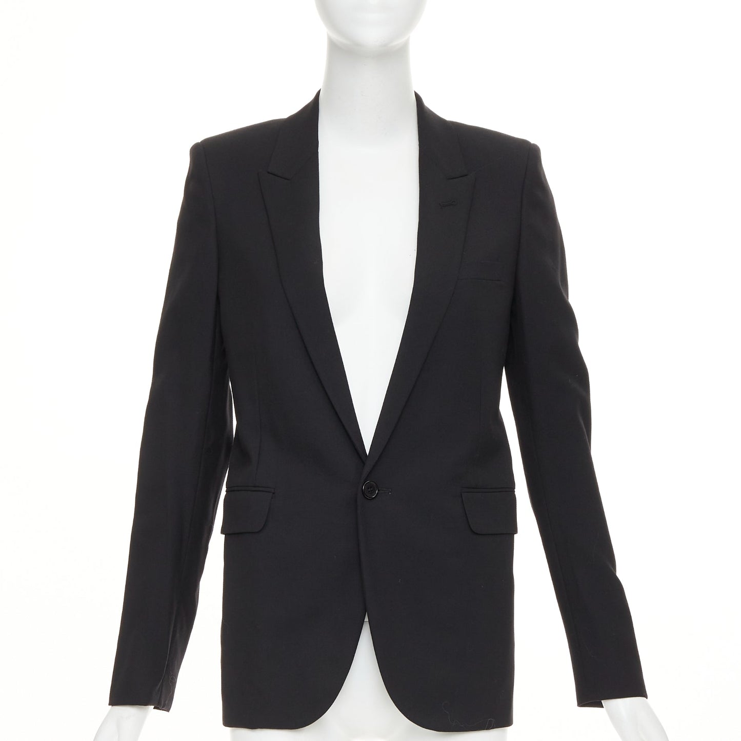 Women's Saint Laurent single breasted peak lapel jacket