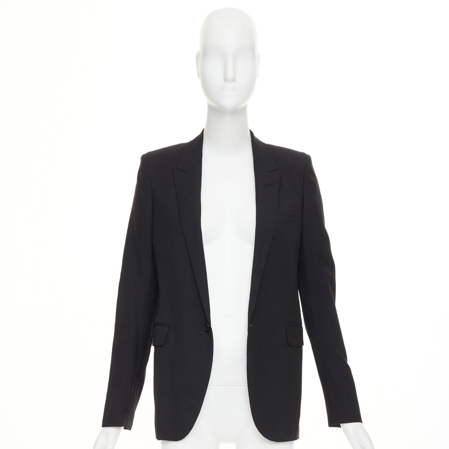 Women's Saint Laurent single breasted peak lapel jacket