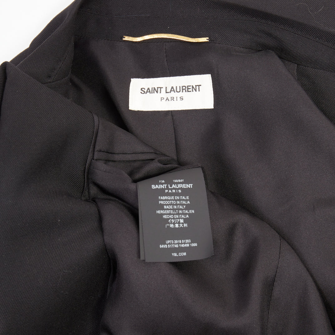 Women's Saint Laurent single breasted peak lapel jacket