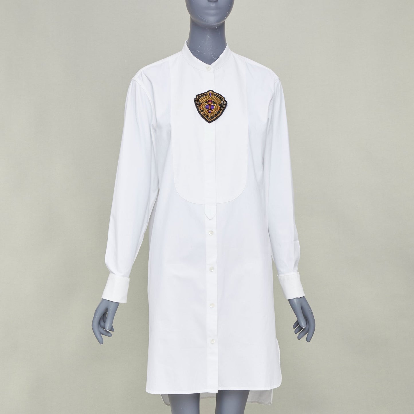 Women's Dries Van Noten military badge shirt dress