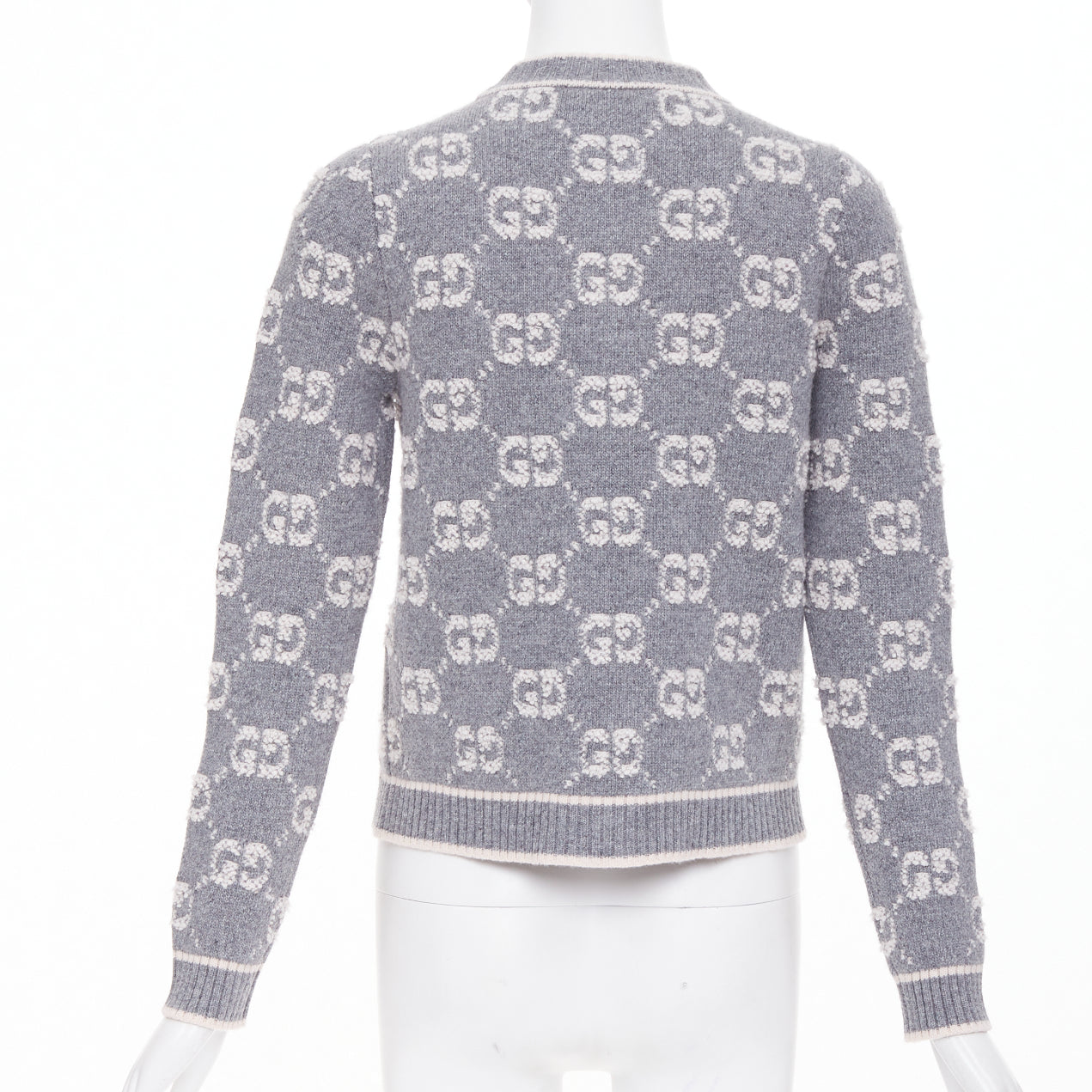 Women's Gucci GG Supreme jacquard boucle wool cardigan