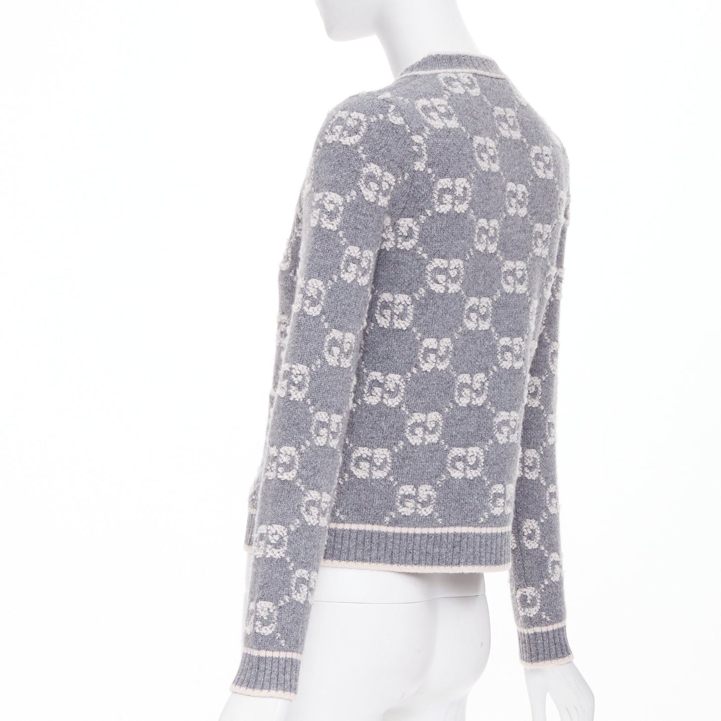 Women's Gucci GG Supreme jacquard boucle wool cardigan