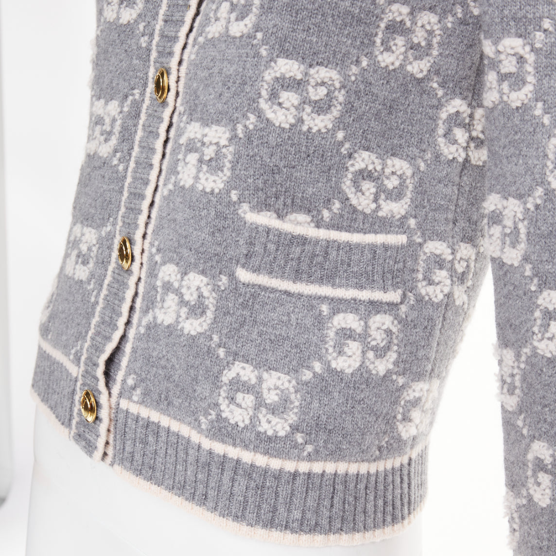 Women's Gucci GG Supreme jacquard boucle wool cardigan