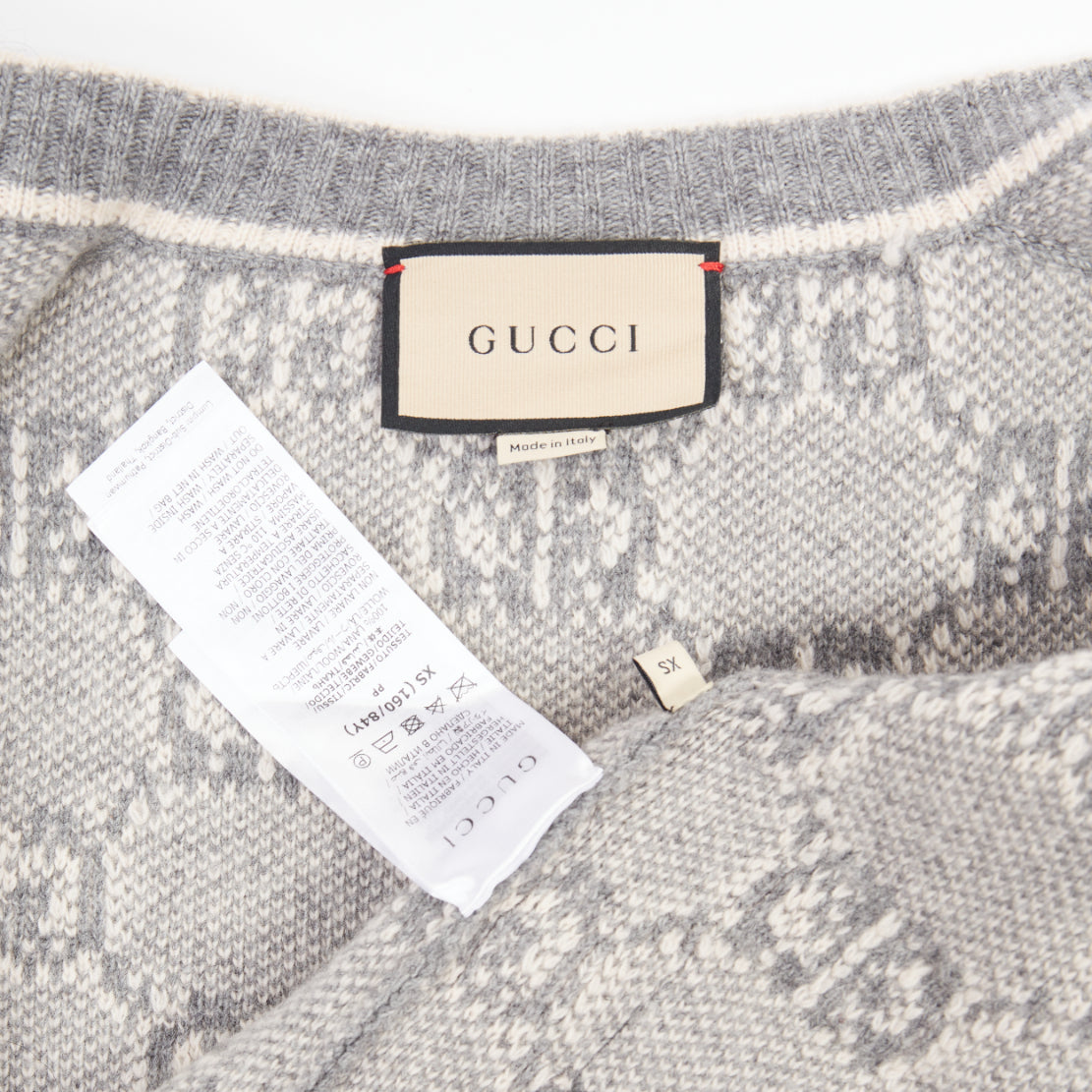 Women's Gucci GG Supreme jacquard boucle wool cardigan