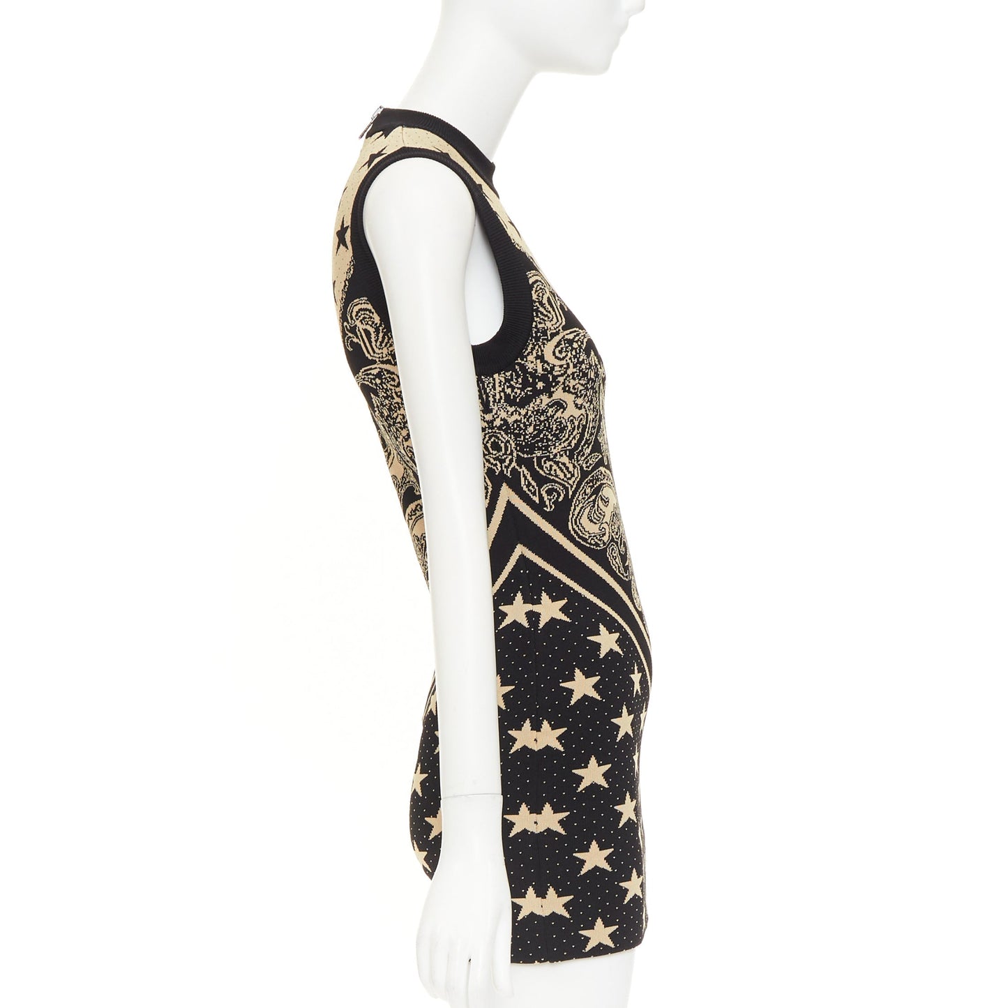 Women's Balmain print intarsia knit mini dress