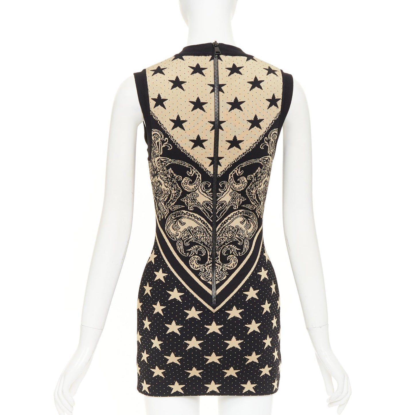 Women's Balmain print intarsia knit mini dress