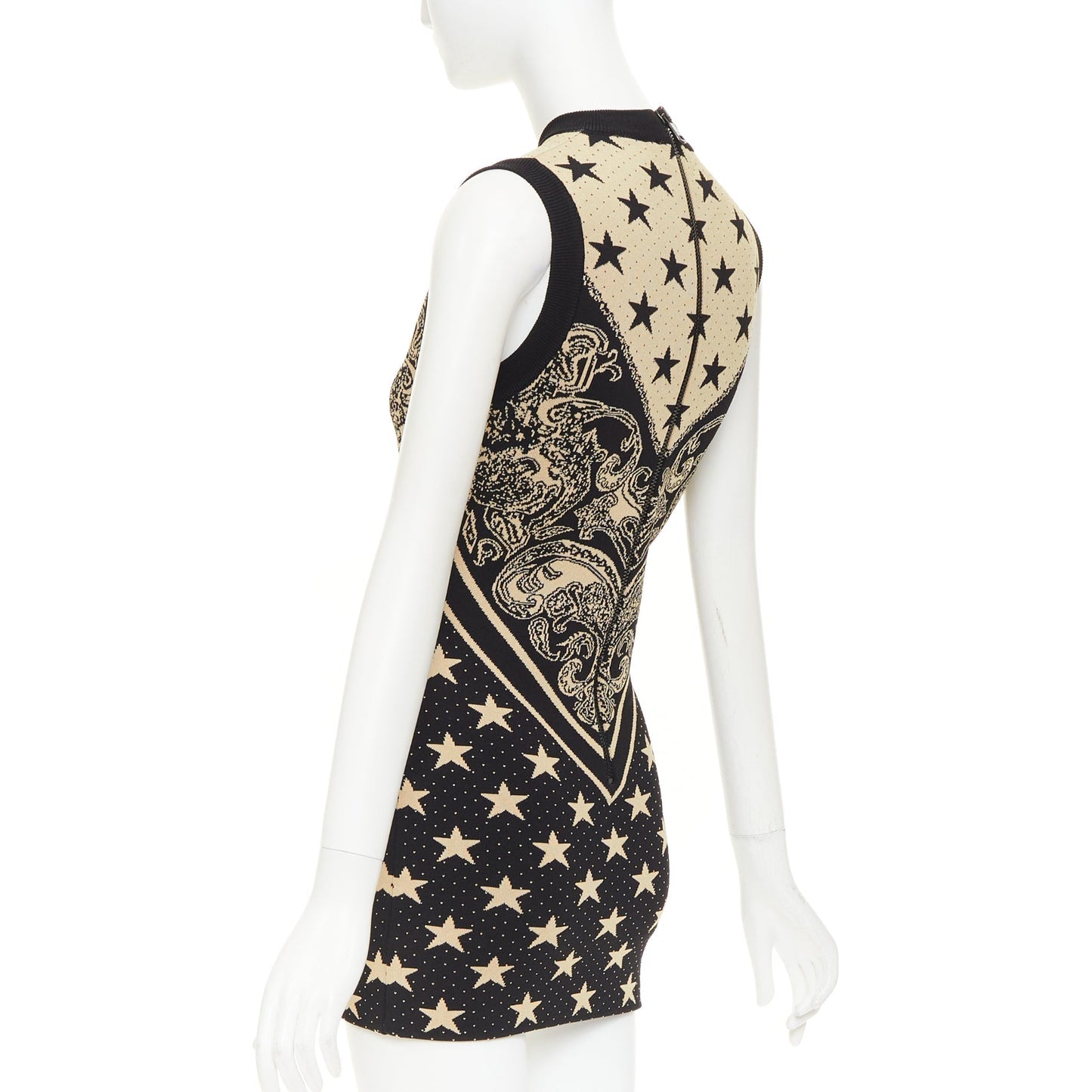 Women's Balmain print intarsia knit mini dress