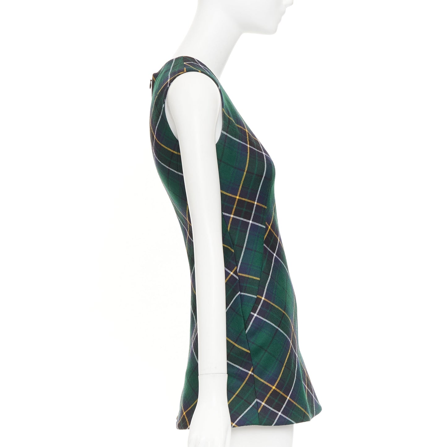 Women's Alexander McQueen tartan wool sleeveless mini dress