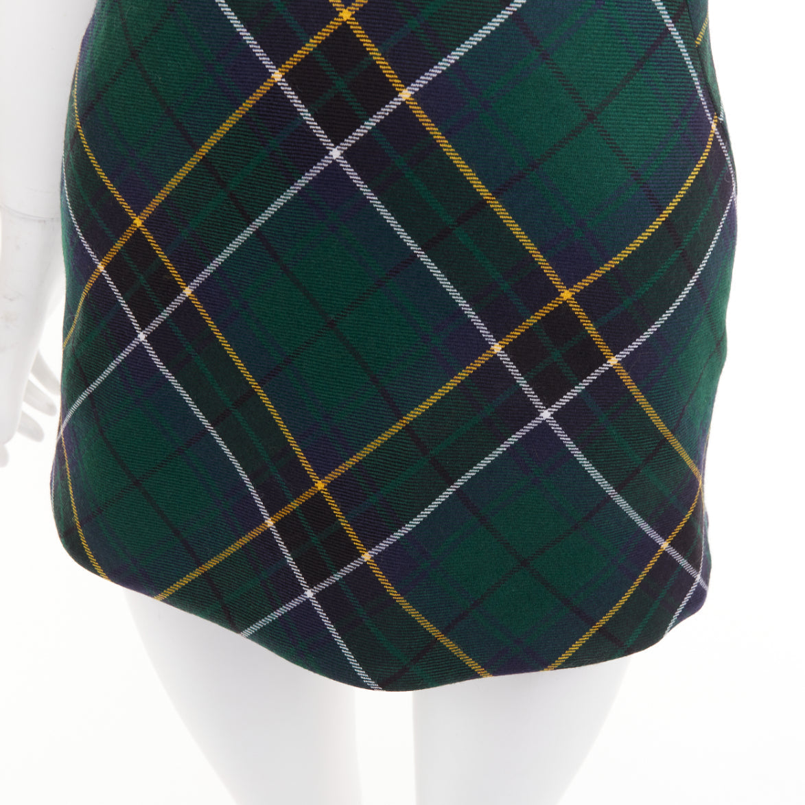 Women's Alexander McQueen tartan wool sleeveless mini dress