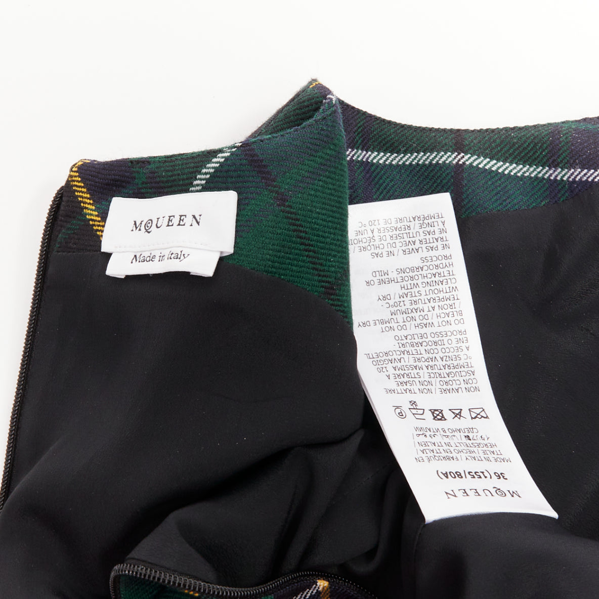 Women's Alexander McQueen tartan wool sleeveless mini dress
