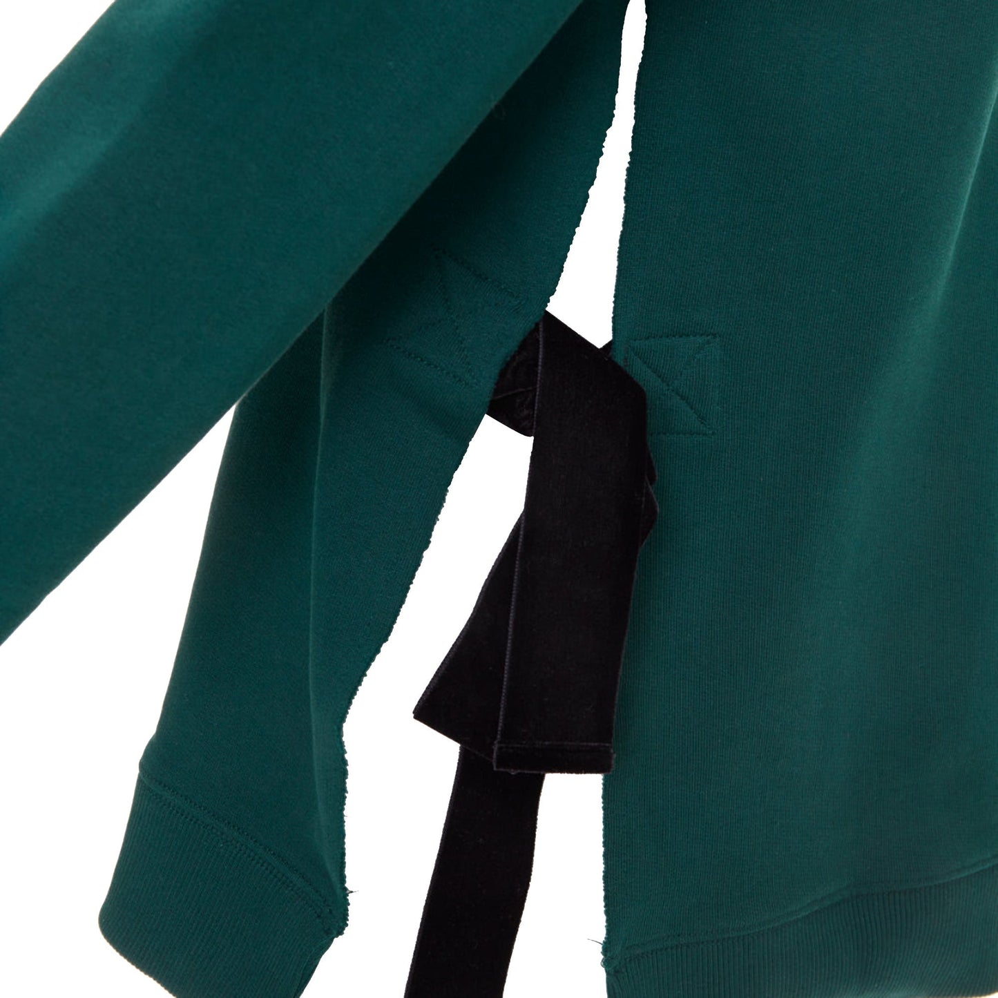 Women's Maison Margiela velvet varsity ribbon trim sweater