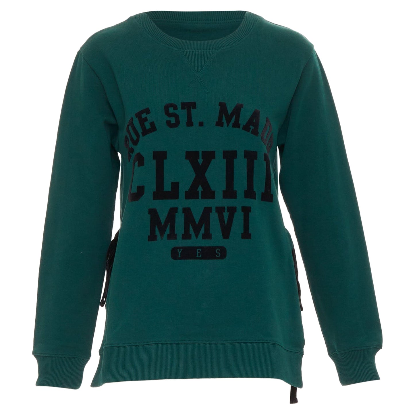 Women's Maison Margiela velvet varsity ribbon trim sweater