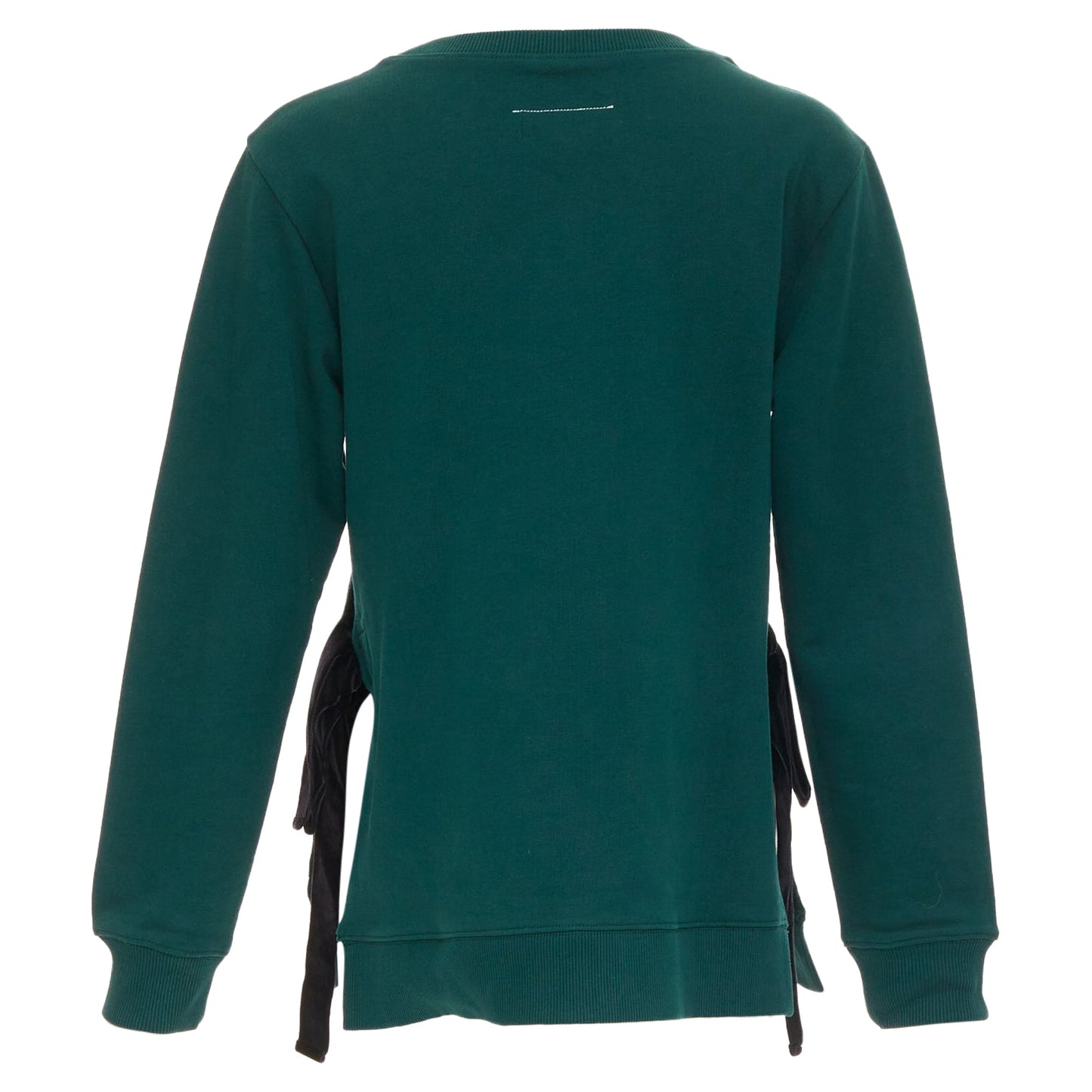 Women's Maison Margiela velvet varsity ribbon trim sweater