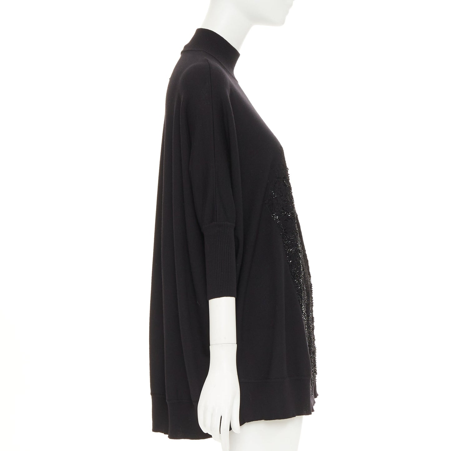 Women's Givenchy wool blend sequin lace turtleneck tunic