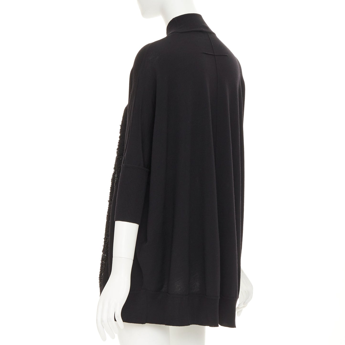 Women's Givenchy wool blend sequin lace turtleneck tunic