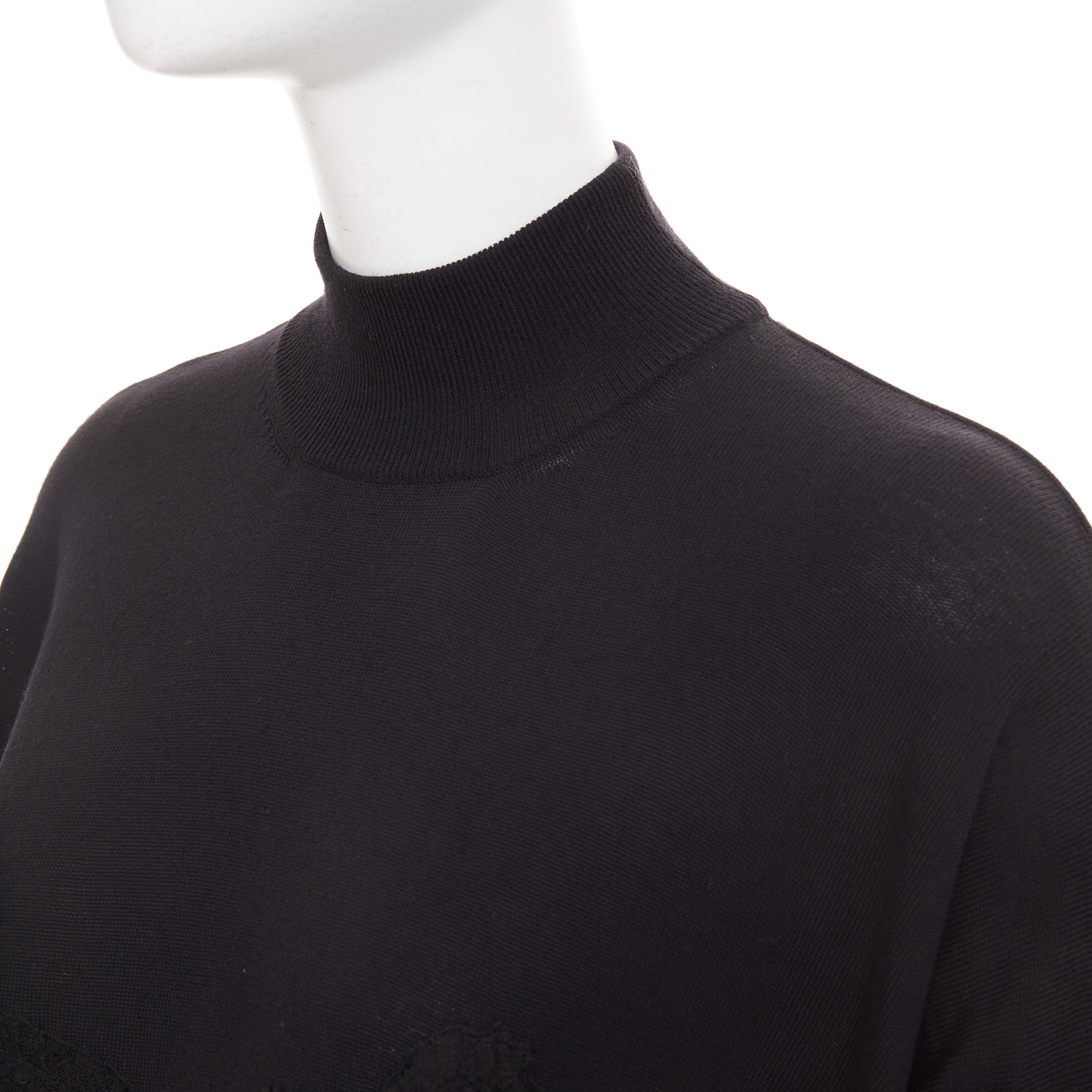 Women's Givenchy wool blend sequin lace turtleneck tunic