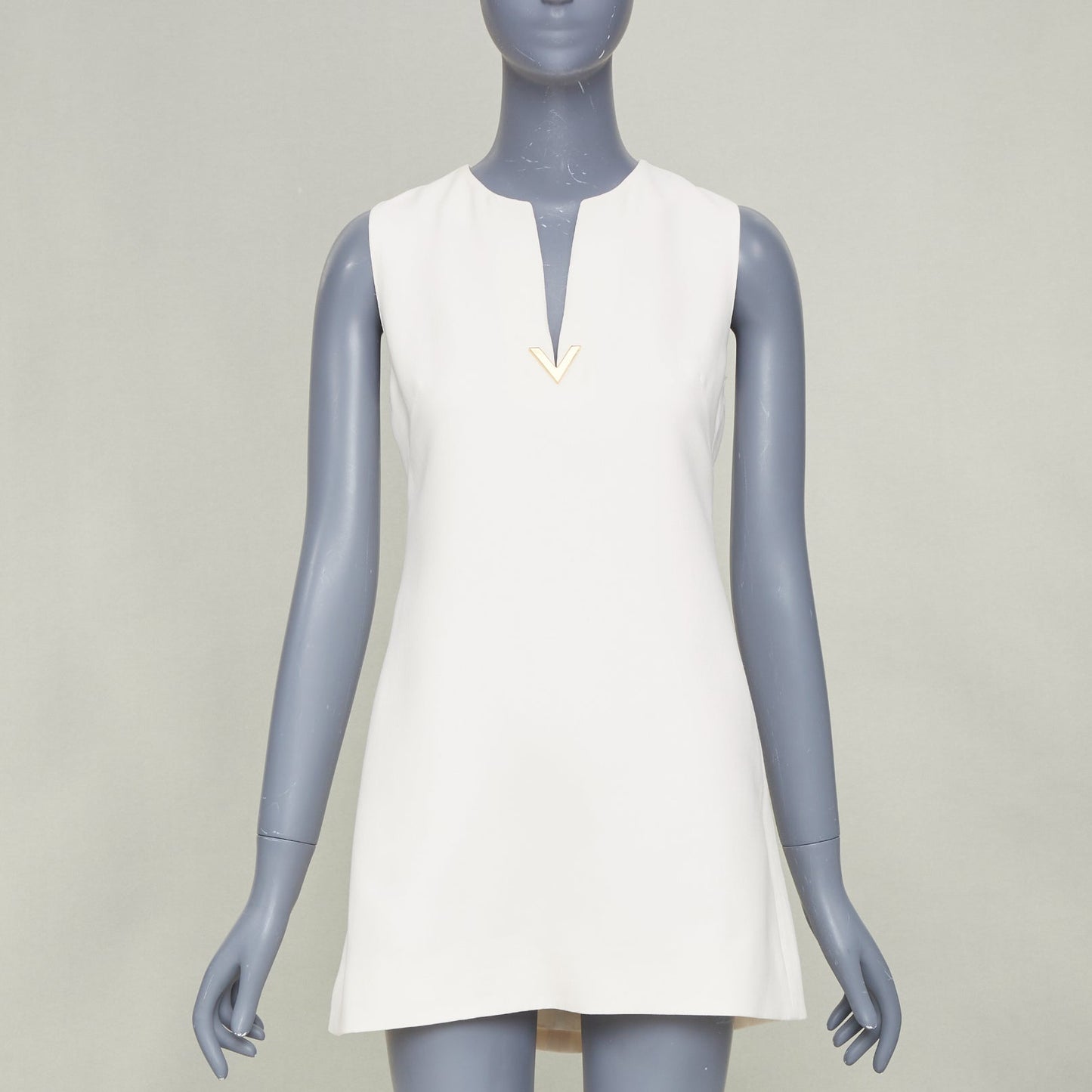 Women's Valentino wool silk crepe logo dress