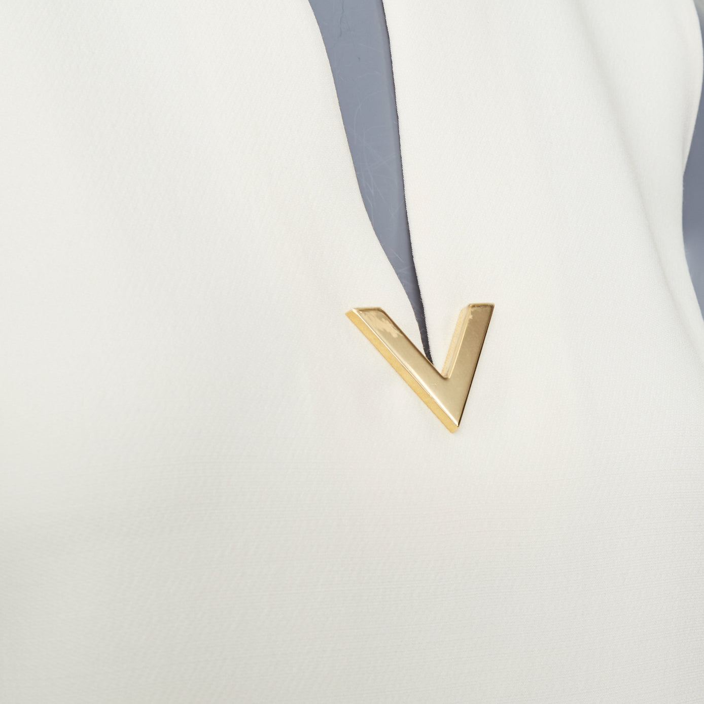 Women's Valentino wool silk crepe logo dress