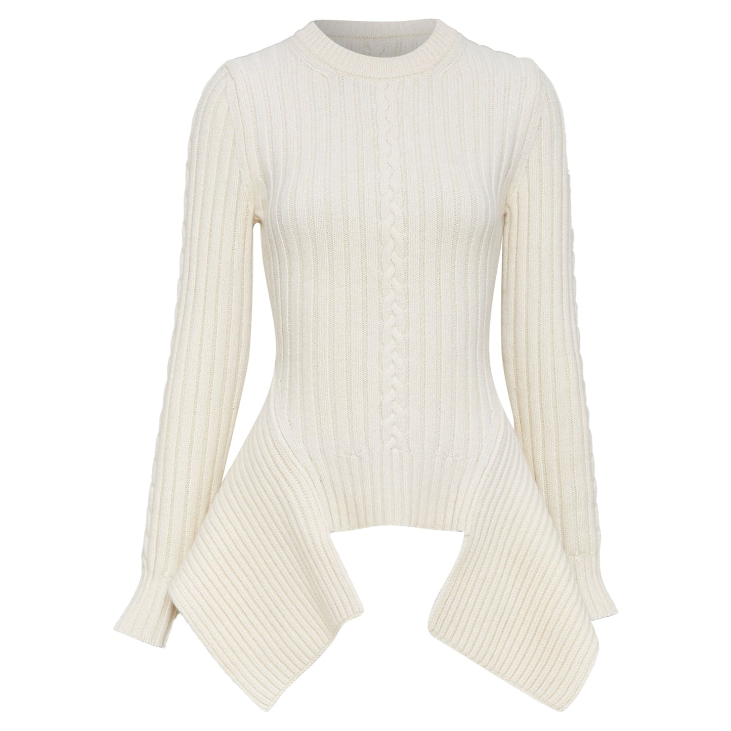 Women's Alexander McQueen asymmetric drape peplum sweater