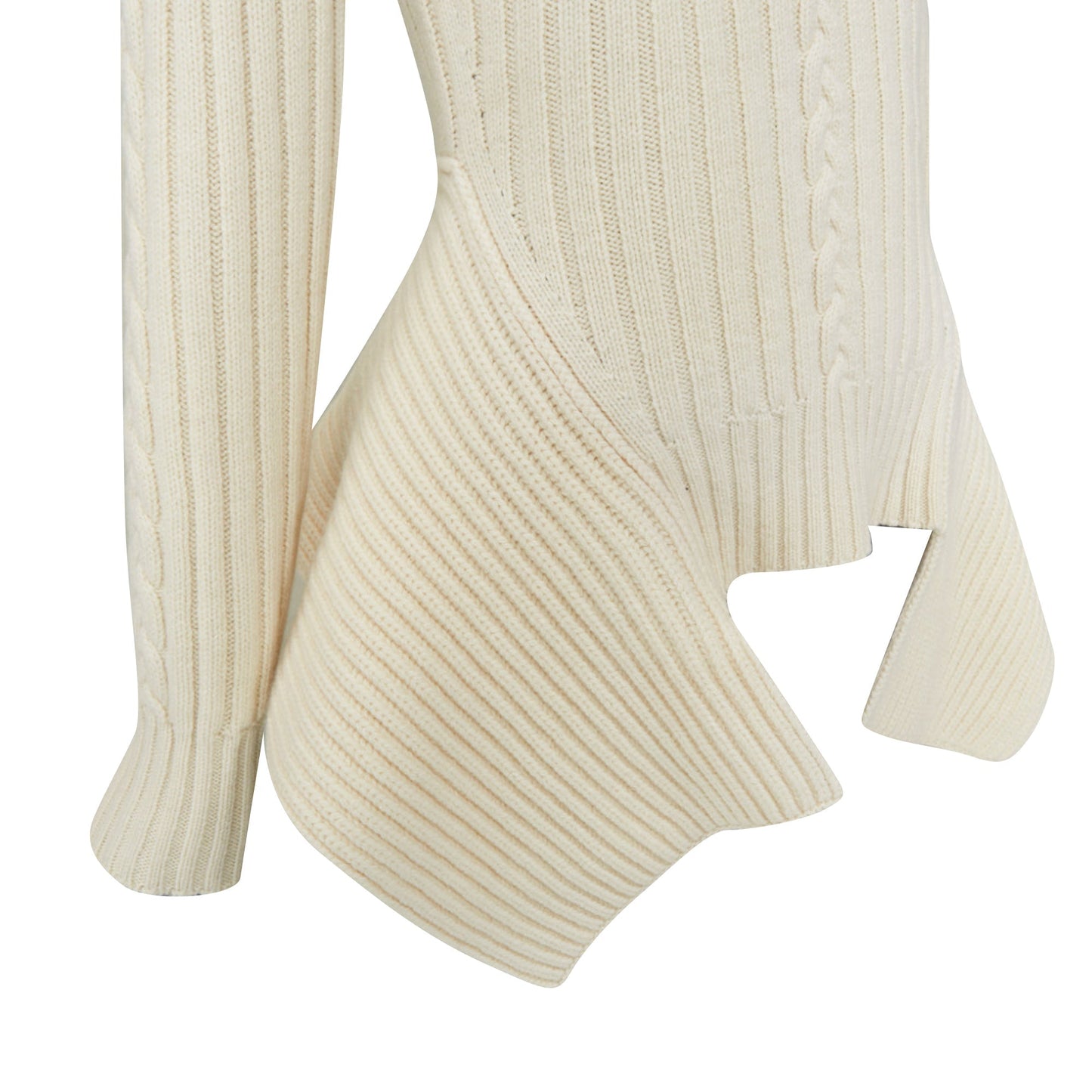 Women's Alexander McQueen asymmetric drape peplum sweater