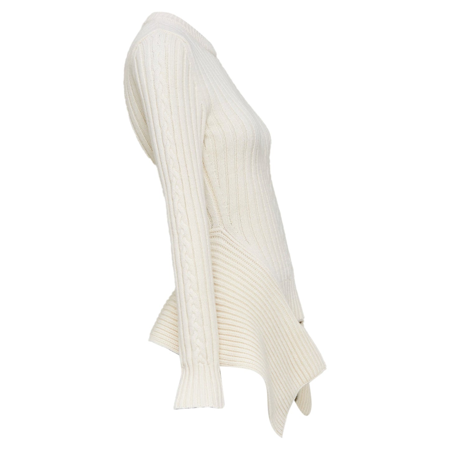 Women's Alexander McQueen asymmetric drape peplum sweater