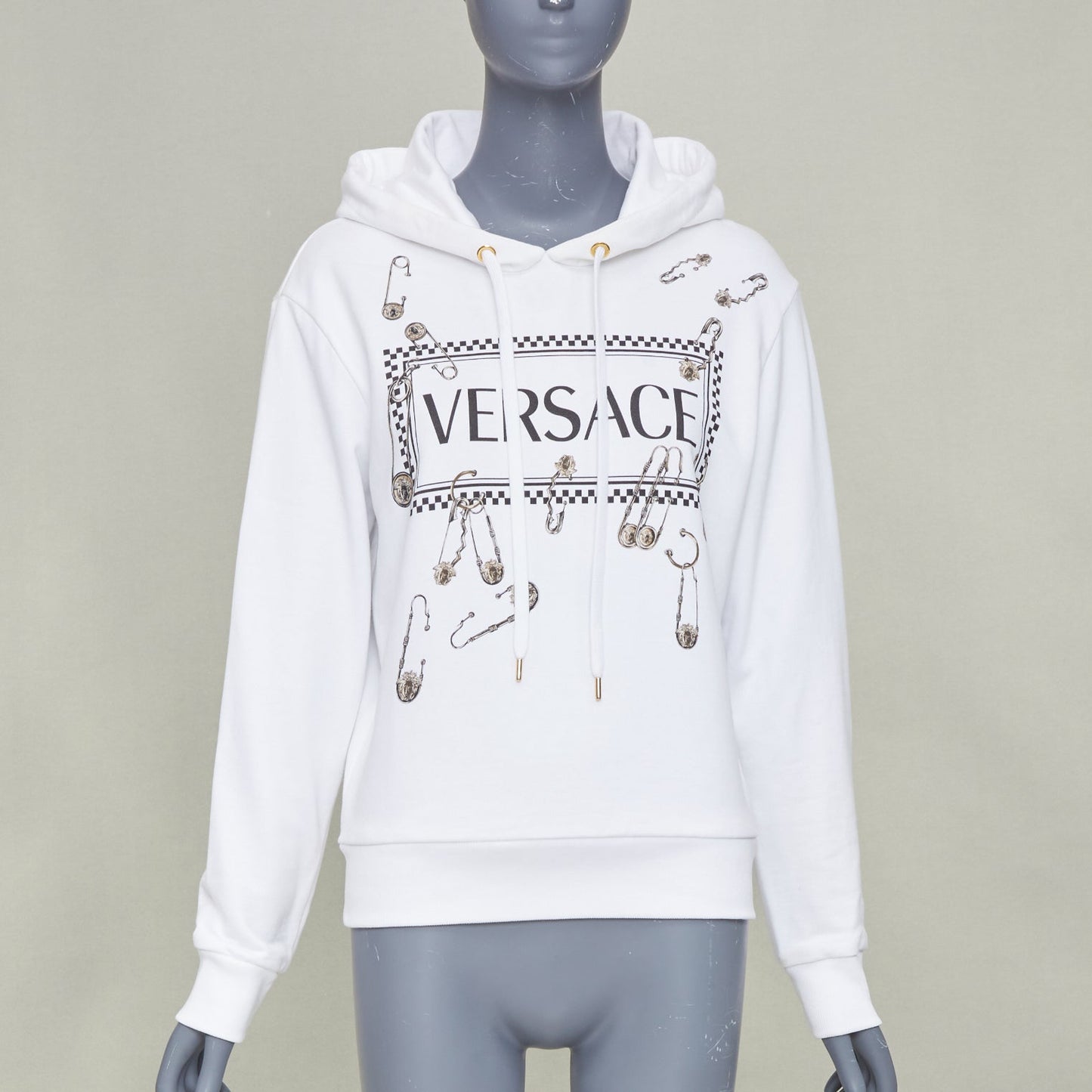 Women's Versace safety pin logo graphic sweatshirt