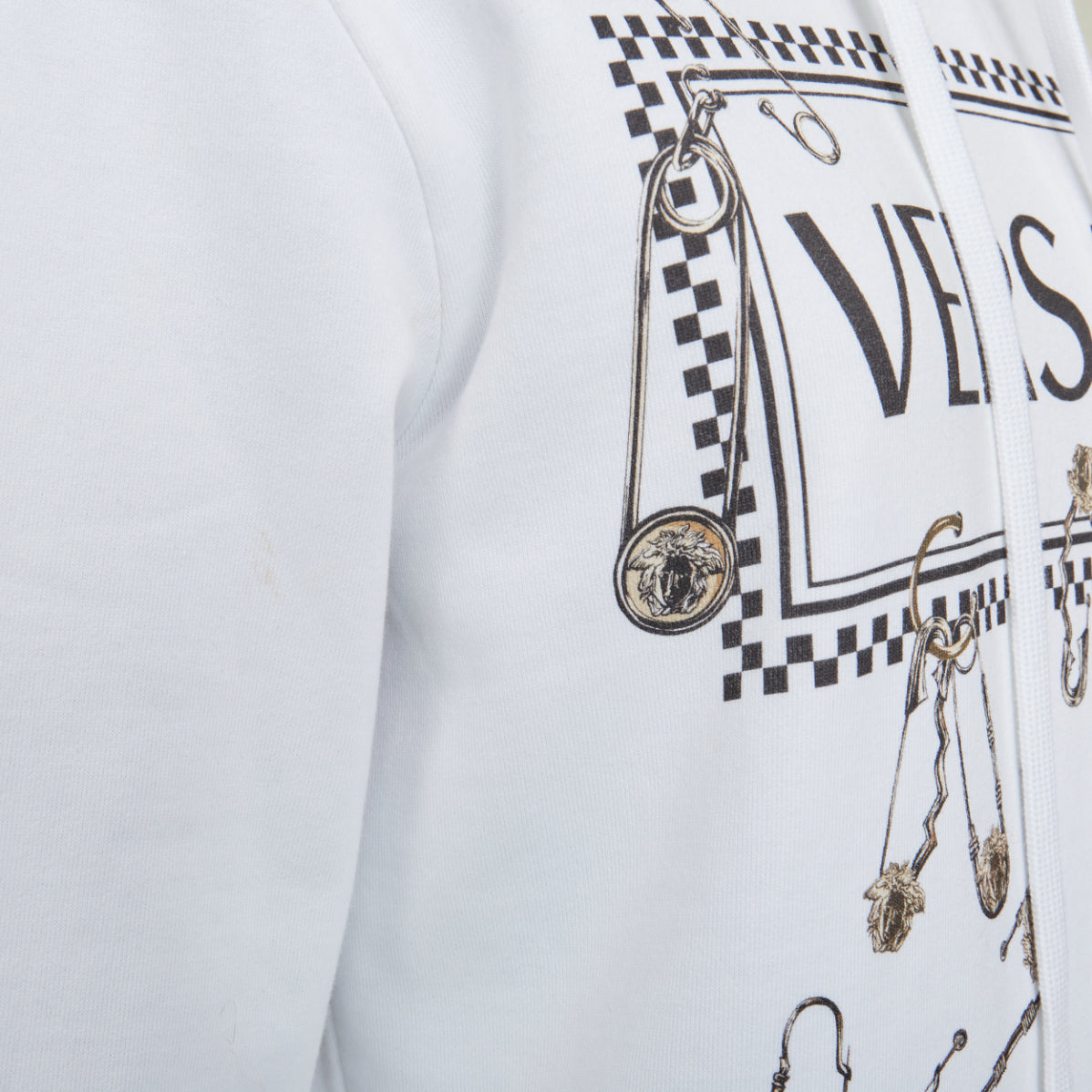 Women's Versace safety pin logo graphic sweatshirt