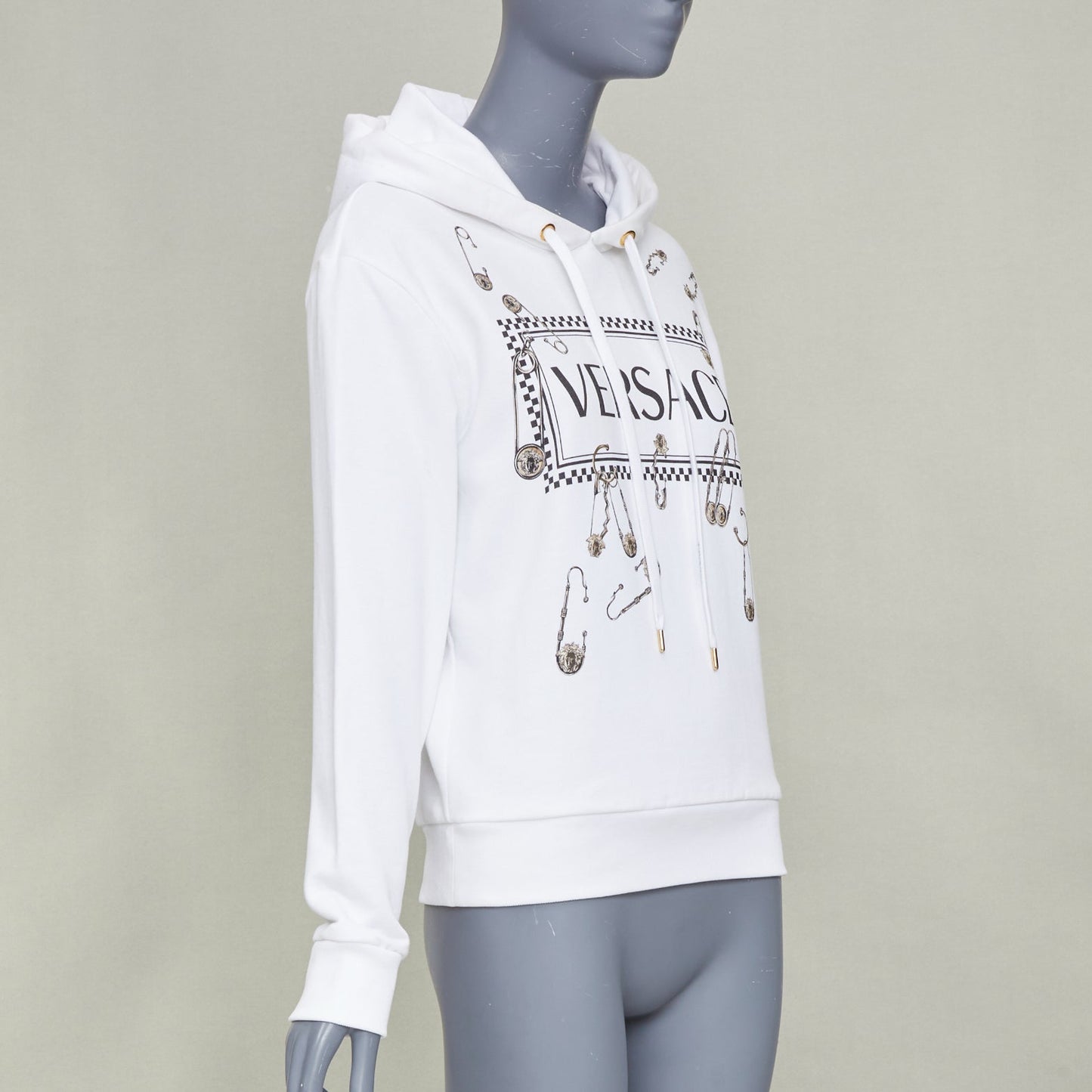 Women's Versace safety pin logo graphic sweatshirt
