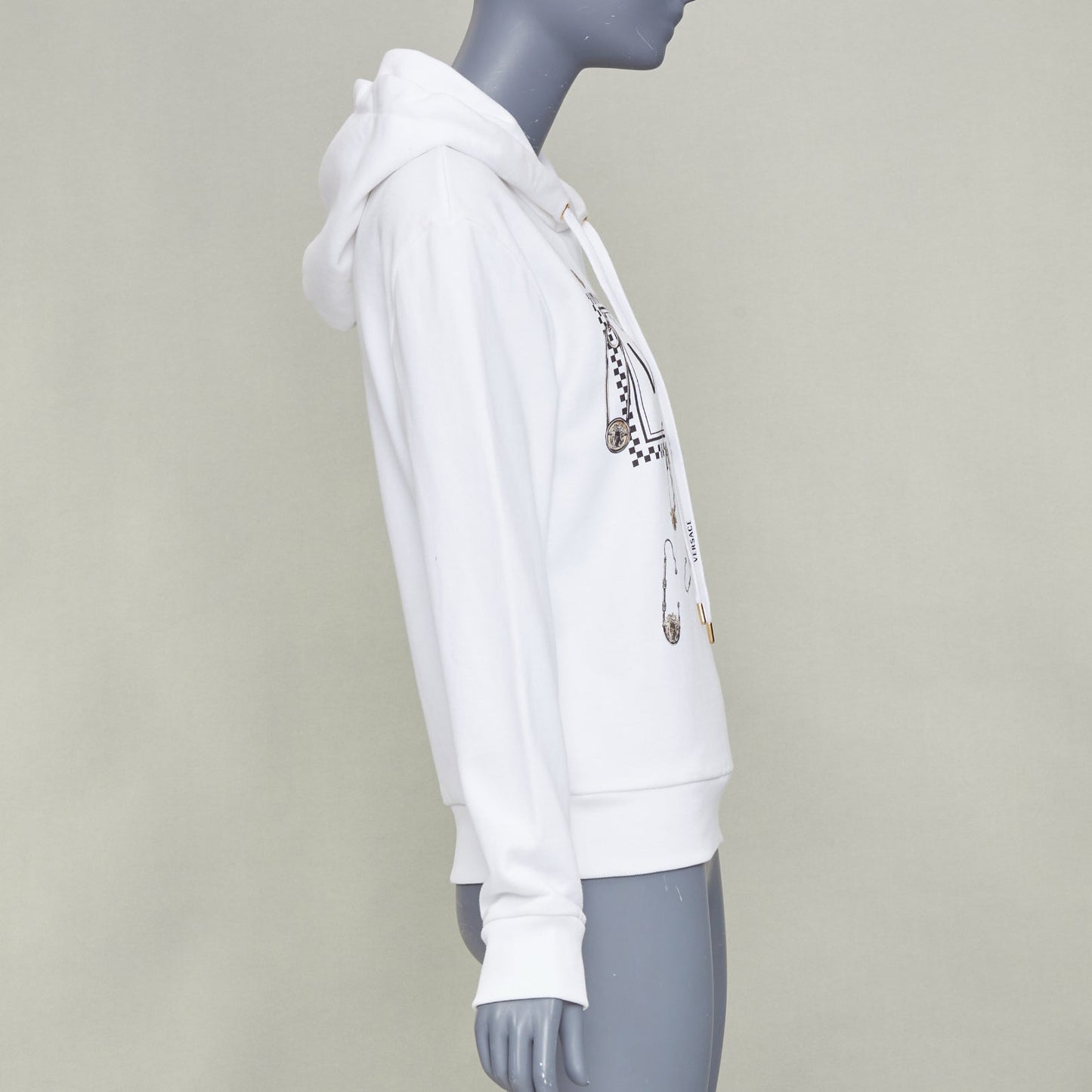 Women's Versace safety pin logo graphic sweatshirt