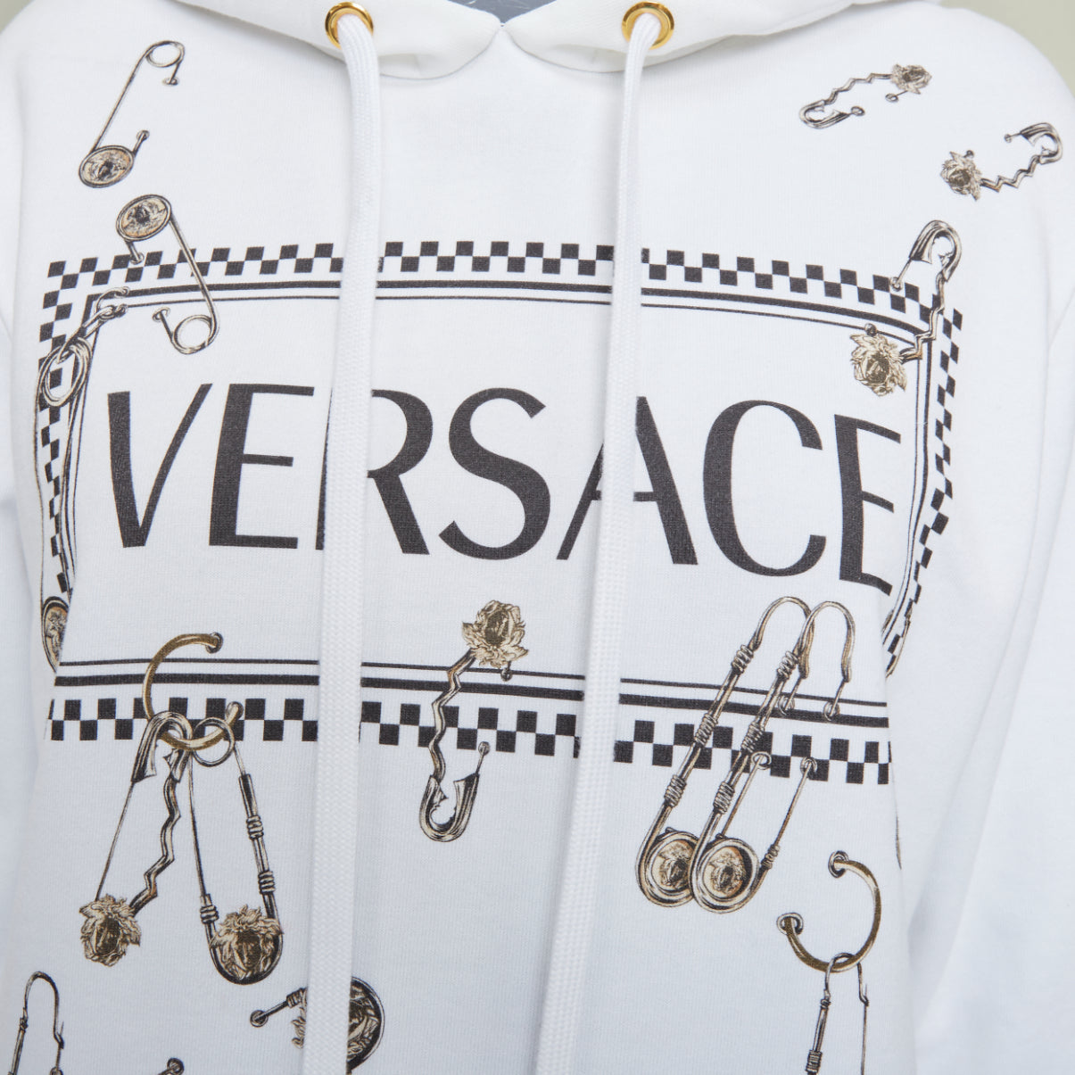 Women's Versace safety pin logo graphic sweatshirt