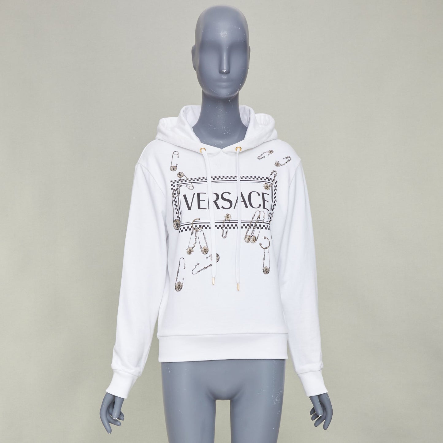 Women's Versace safety pin logo graphic sweatshirt
