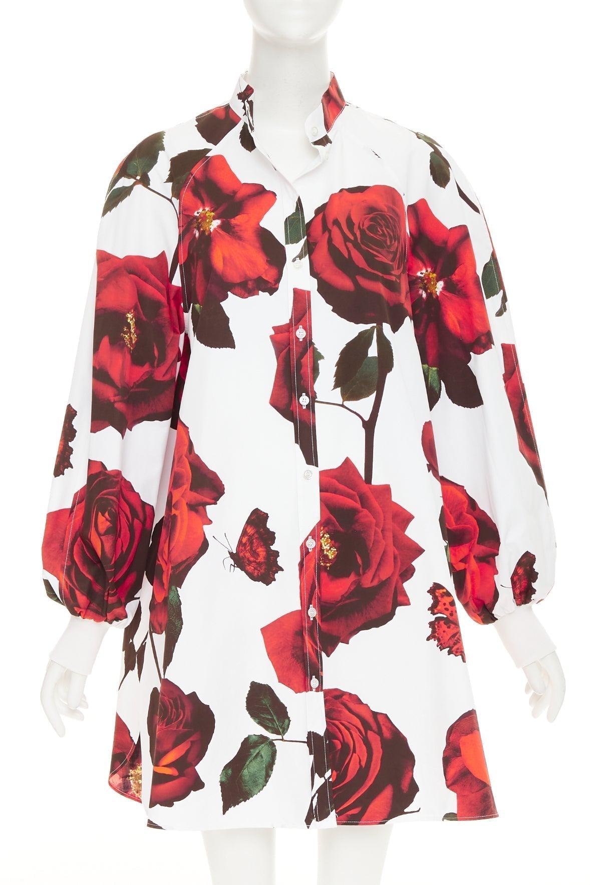 Women's Alexander McQueen cotton balloon sleeve dress