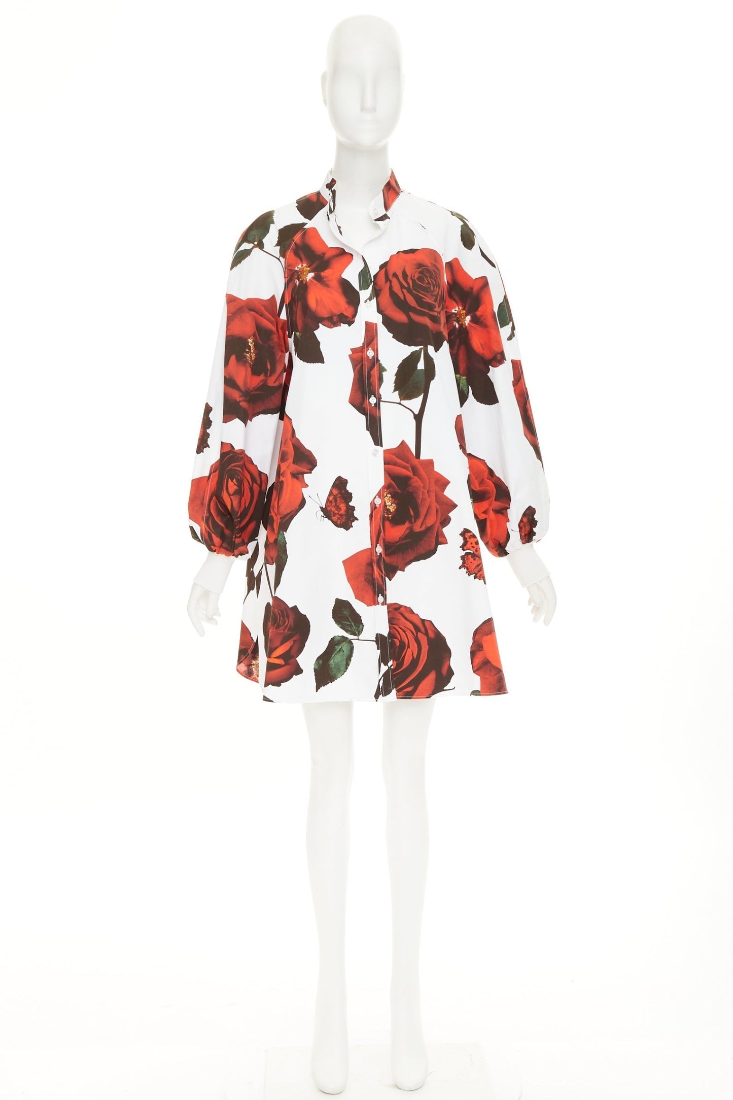 Women's Alexander McQueen cotton balloon sleeve dress
