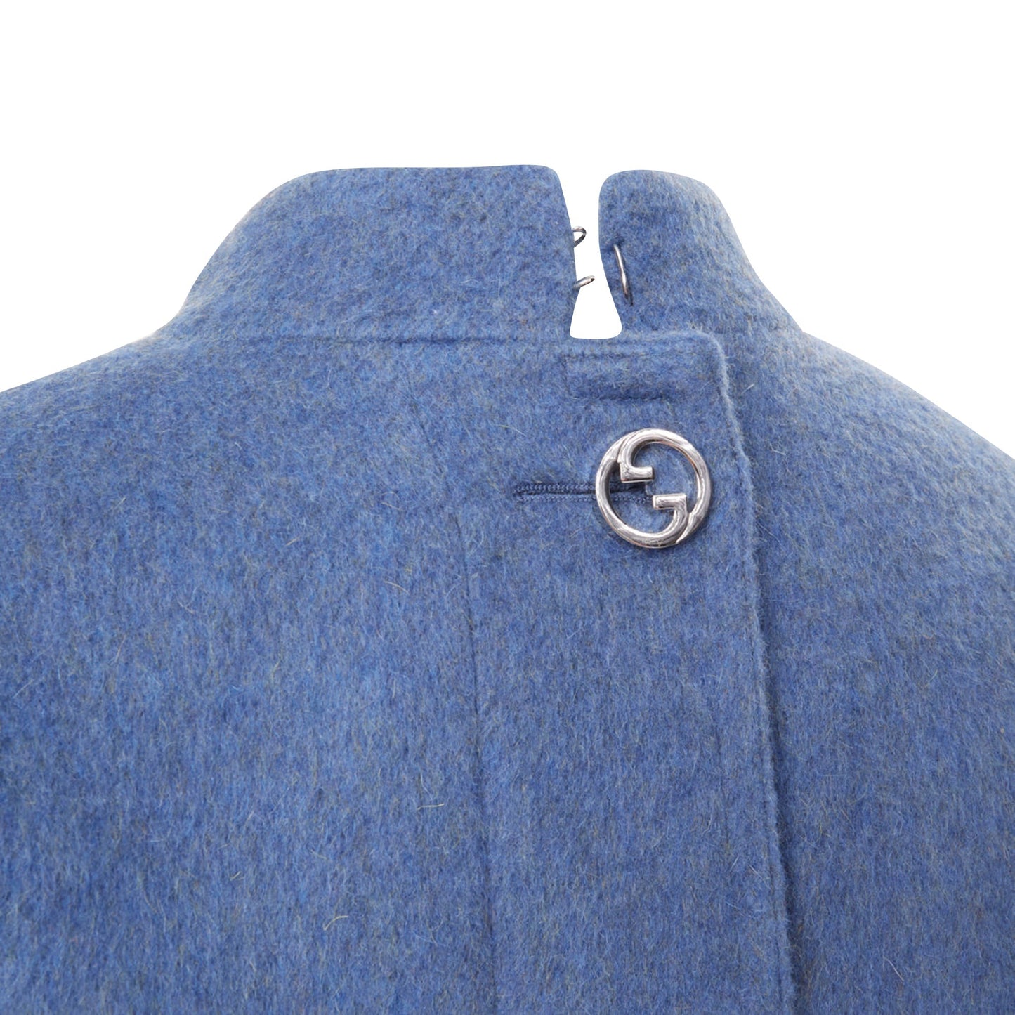 Women's Gucci mohair wool back button open vent flared coat