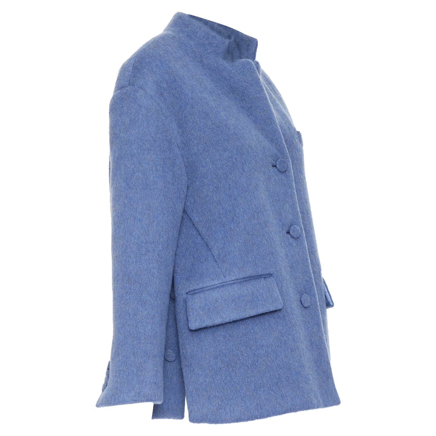 Women's Gucci mohair wool back button open vent flared coat