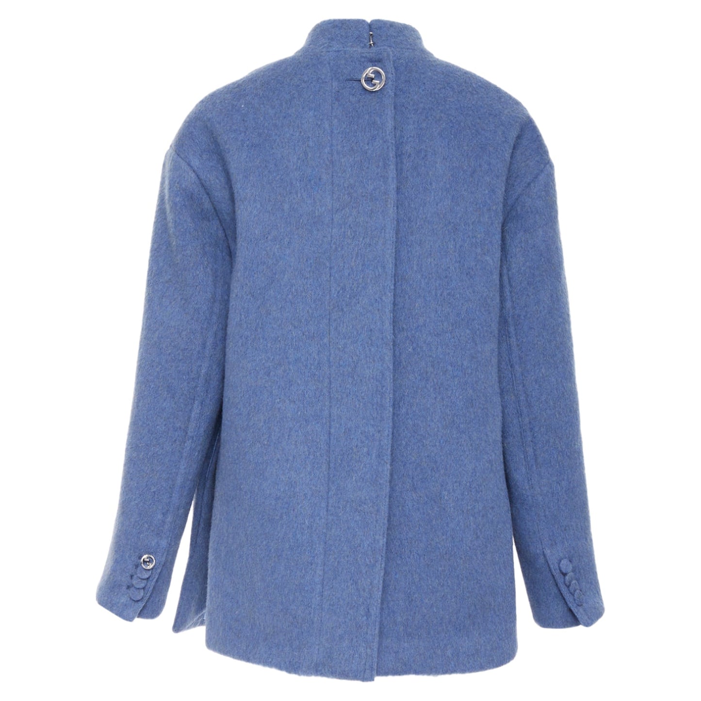 Women's Gucci mohair wool back button open vent flared coat