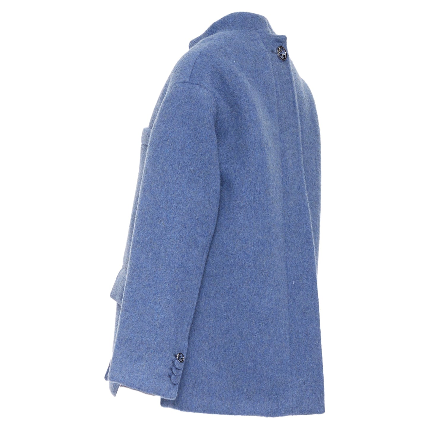 Women's Gucci mohair wool back button open vent flared coat