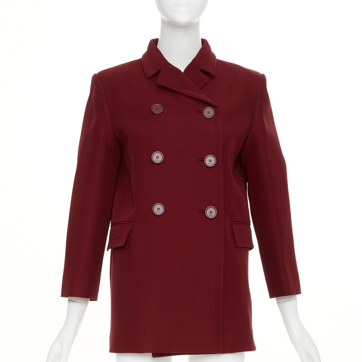 Women's Gucci wool silk cady double breasted jacket