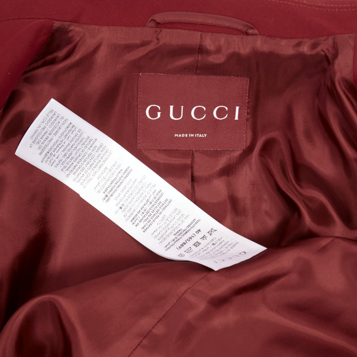 Women's Gucci wool silk cady double breasted jacket