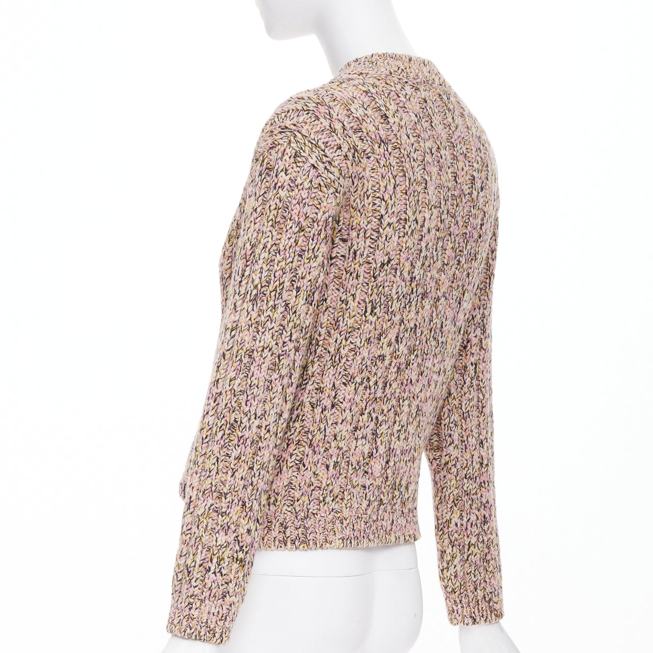 Women's Gucci cable wool knit logo patch cardigan