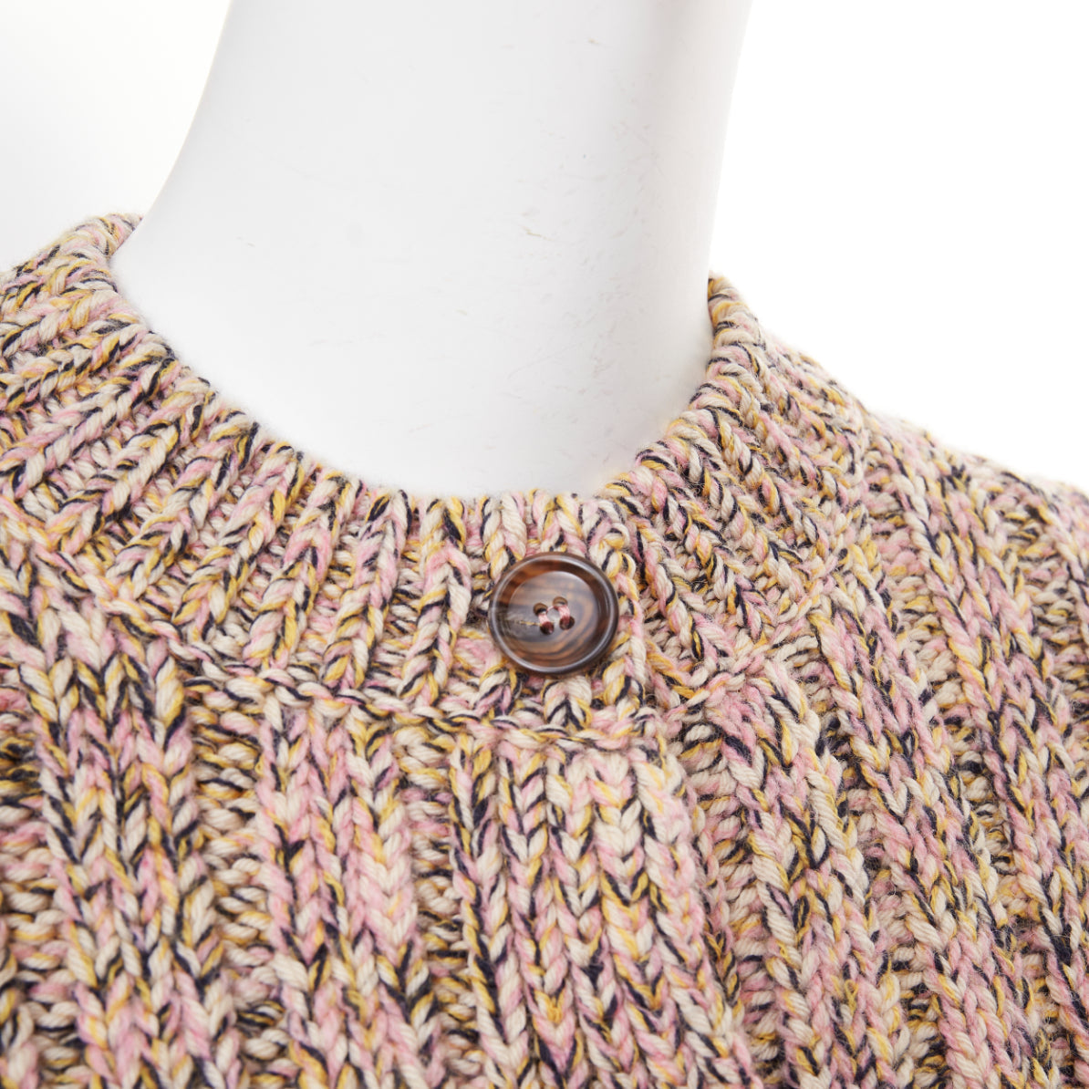 Women's Gucci cable wool knit logo patch cardigan