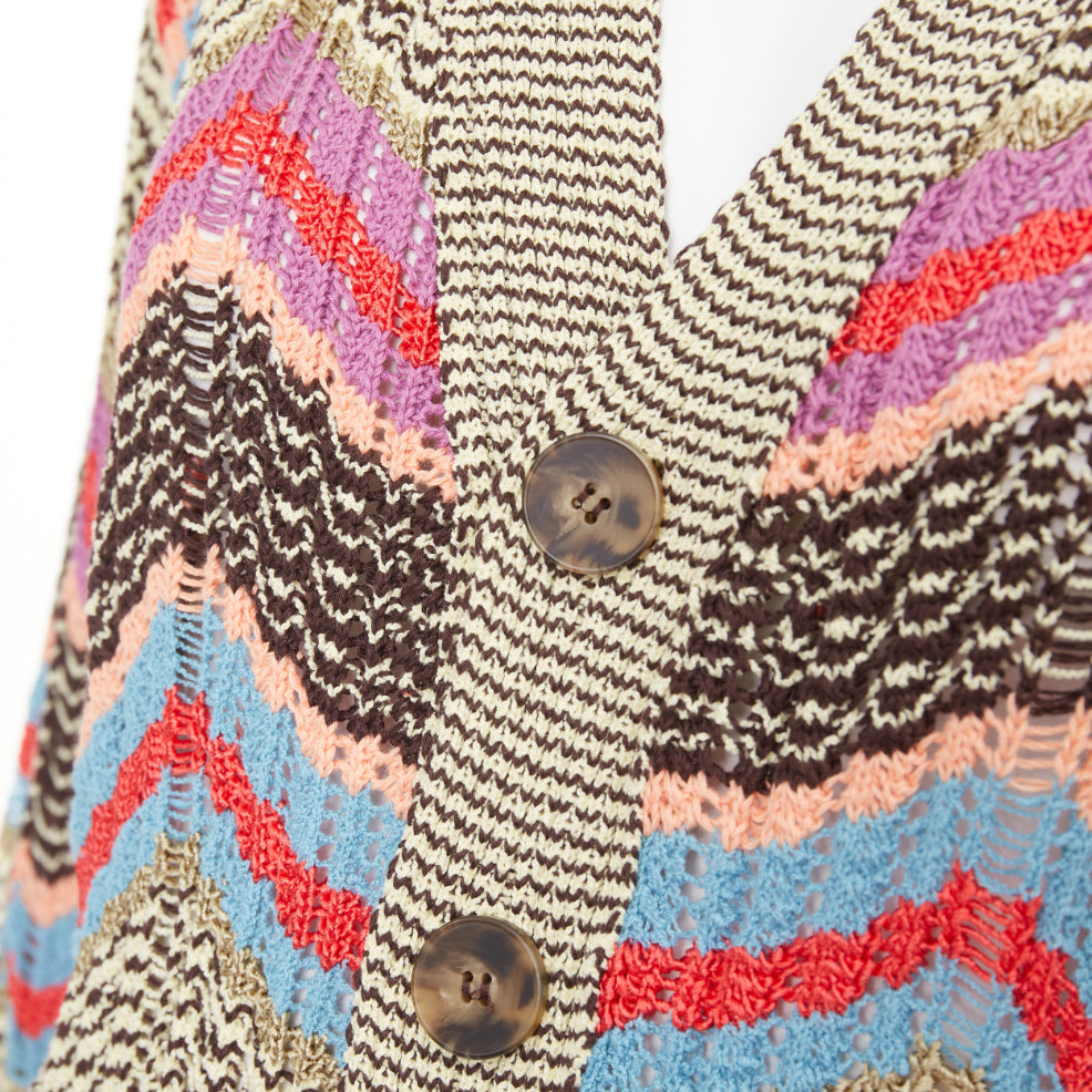 Women's Missoni chevon intarsia knitted cardigan