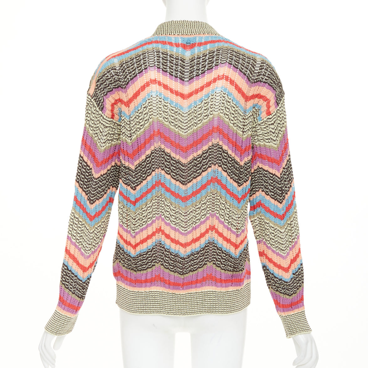 Women's Missoni chevon intarsia knitted cardigan
