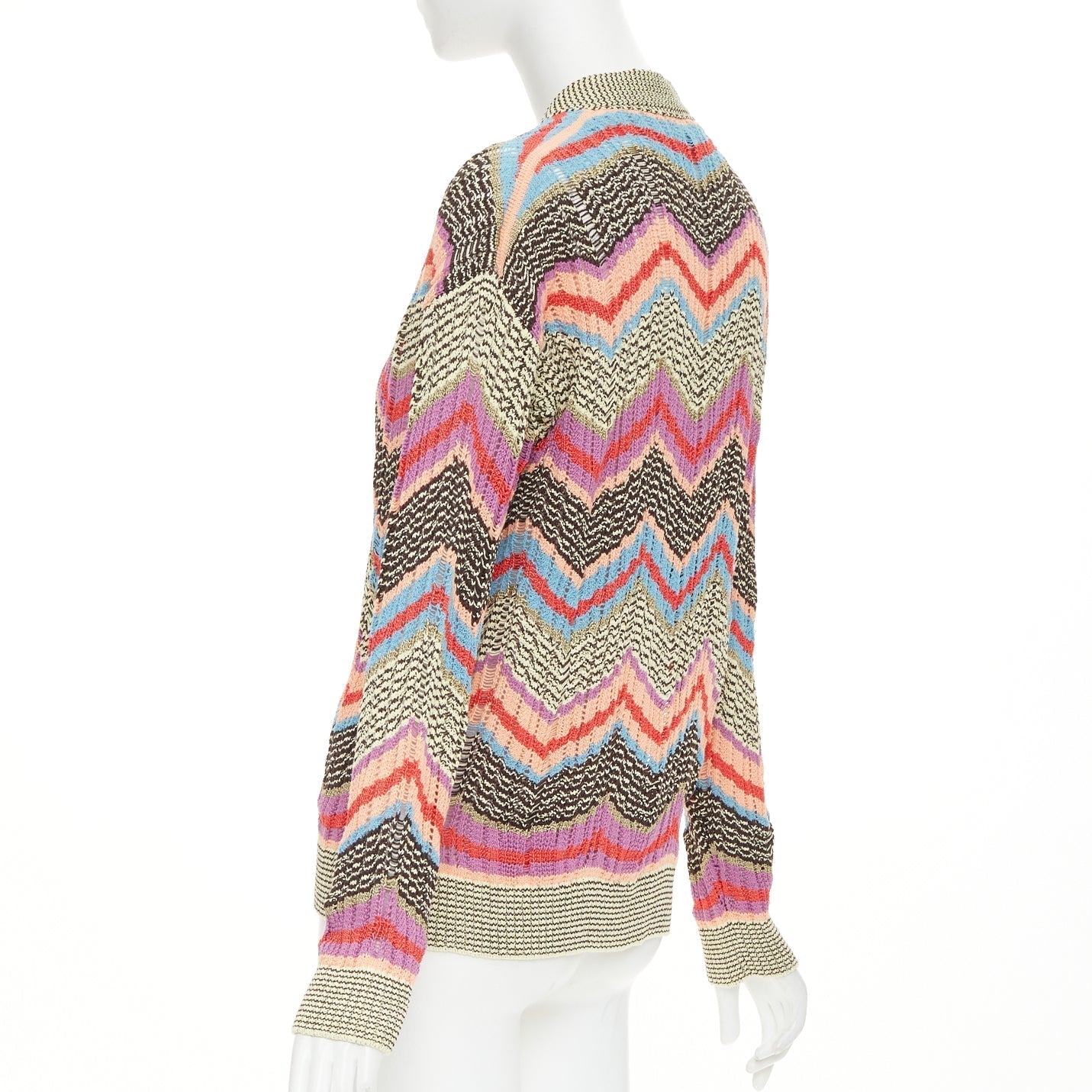 Women's Missoni chevon intarsia knitted cardigan