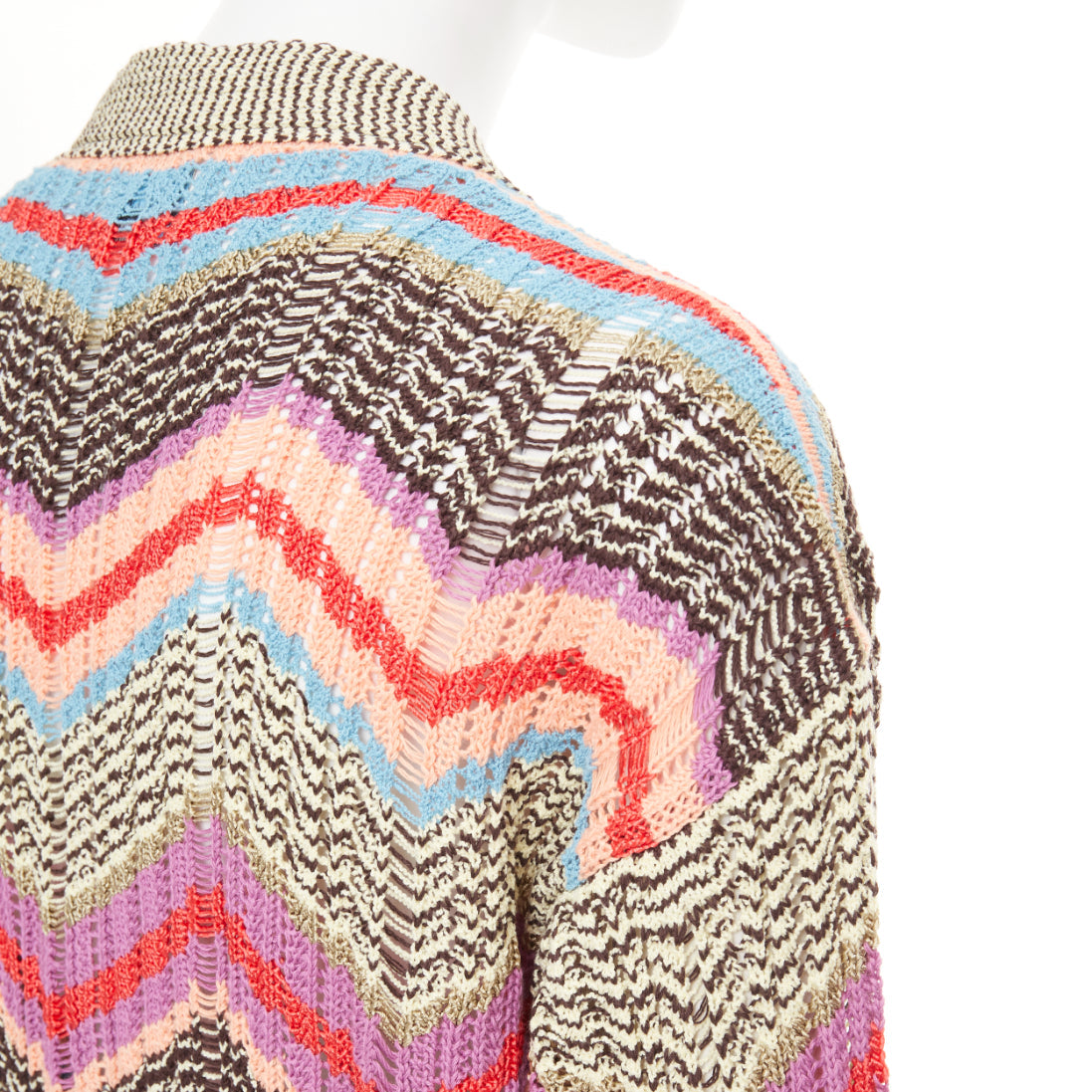 Women's Missoni chevon intarsia knitted cardigan