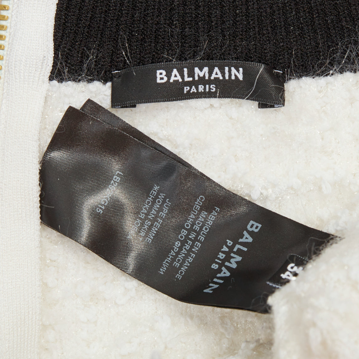 Women's Balmain knit tweed striped border lion button skirt