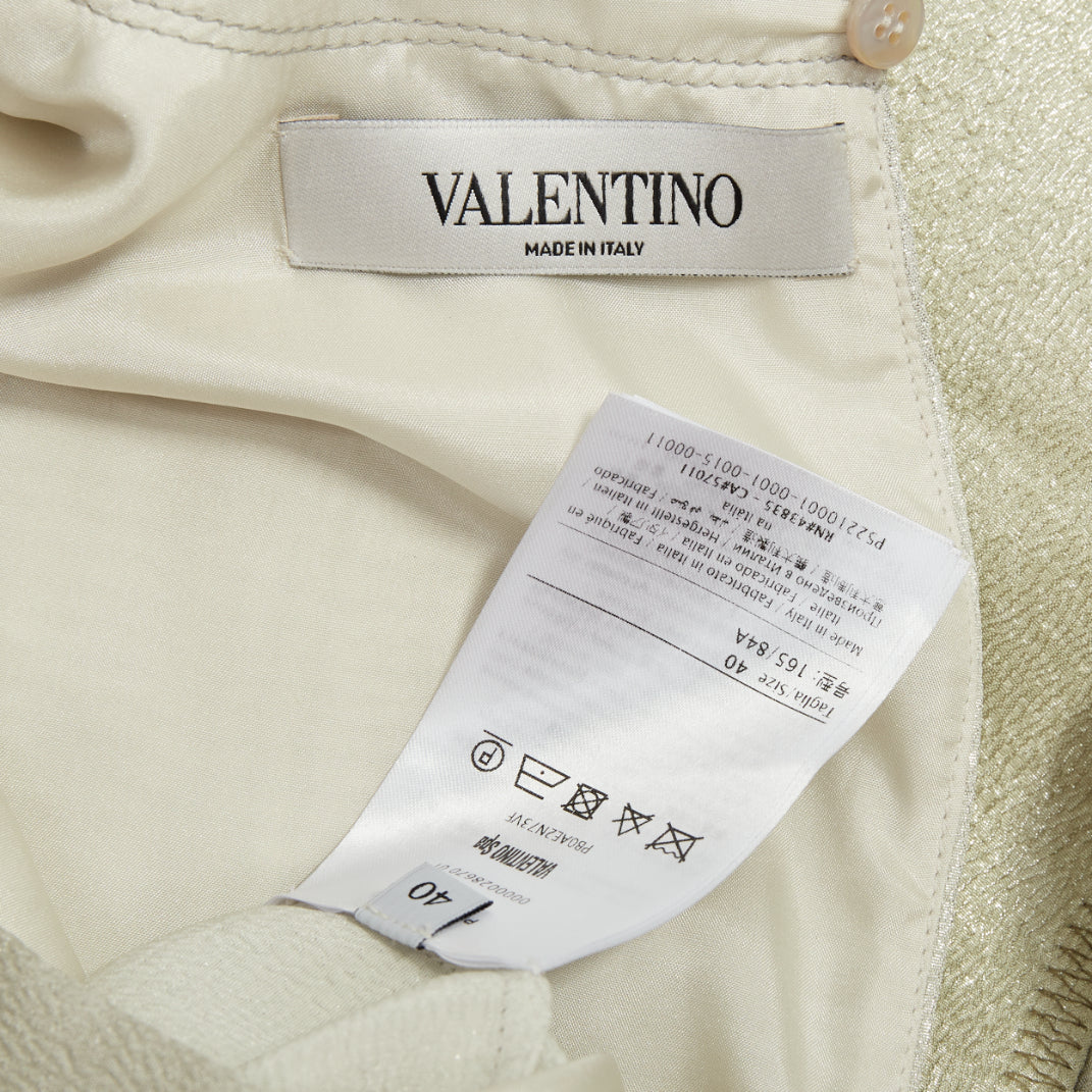 Women's Valentino metallic contrast bodice layered top