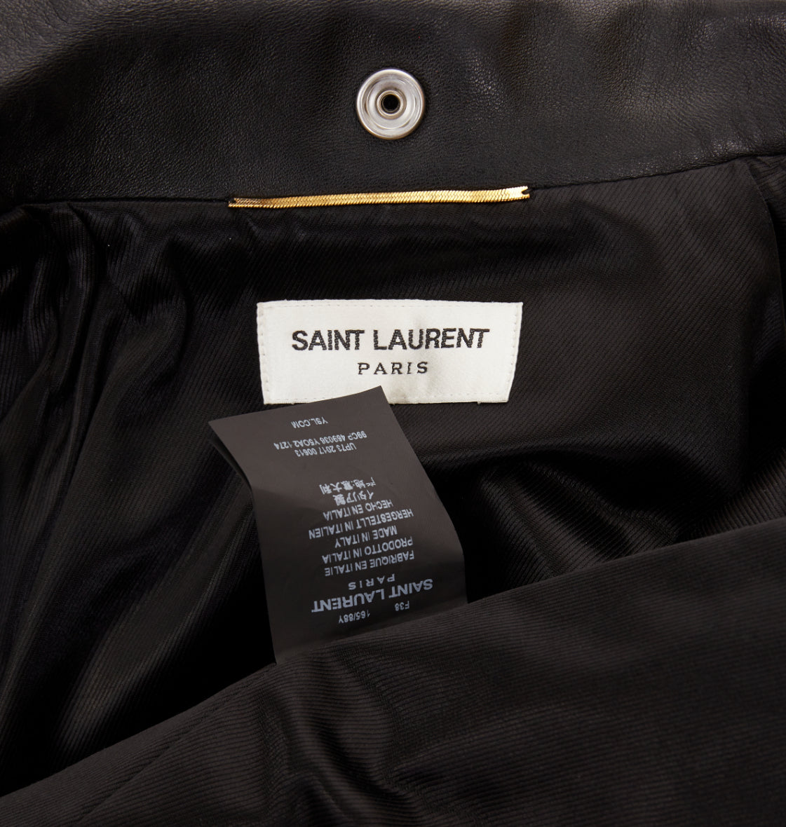 Women's Saint Laurent Pearl Heart embellished leather jacket