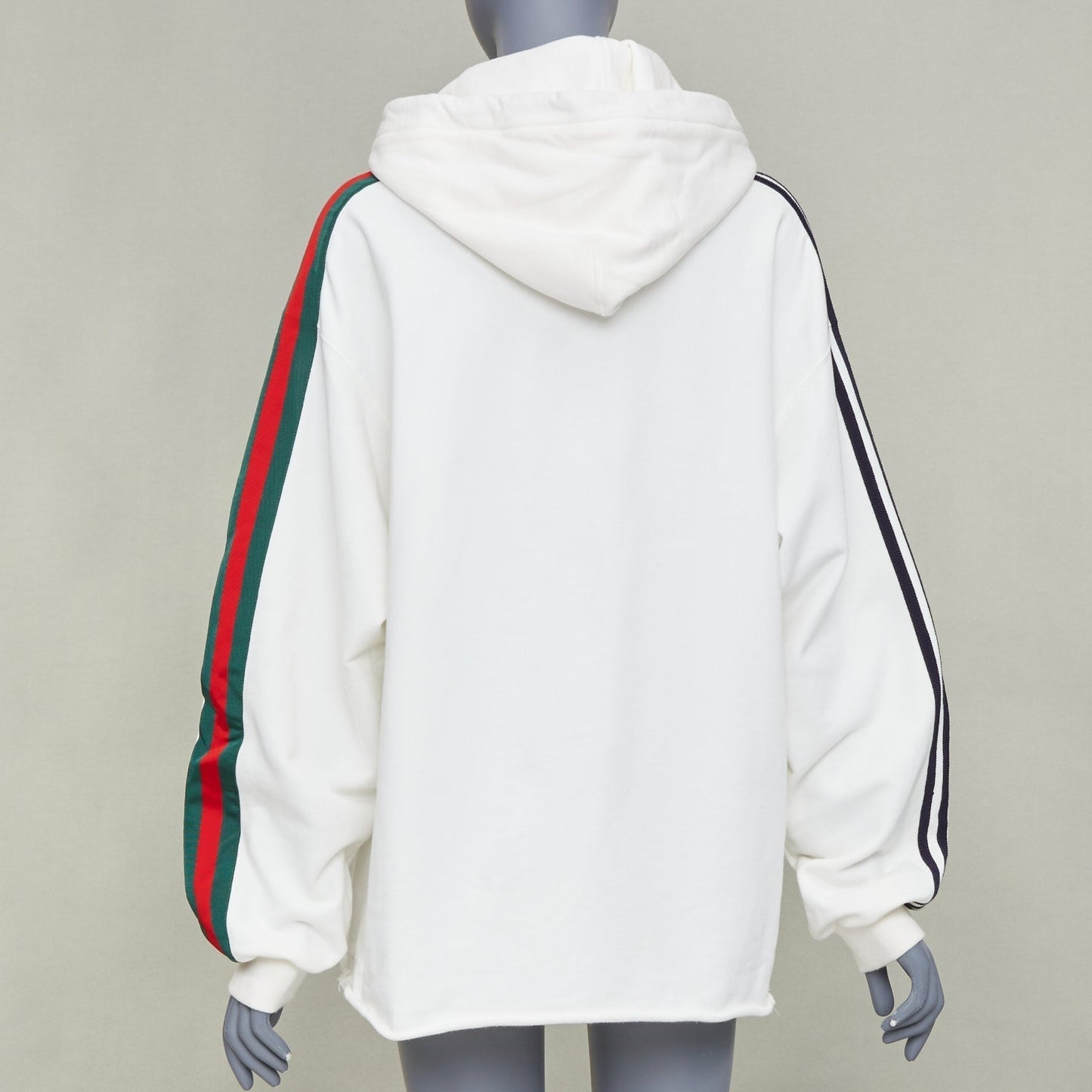 Women's Gucci Adidas Trefoil raw hem hoodie